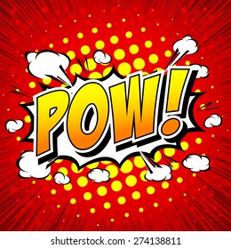 Pow! - Comic Speech Bubble, Cartoon 