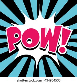 pow! - Comic Speech Bubble, Cartoon