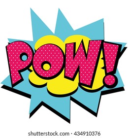 Pow! - Comic Speech Bubble, Cartoon