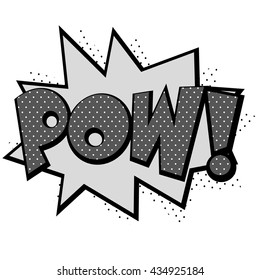 pow! - Comic Speech Bubble, Cartoon