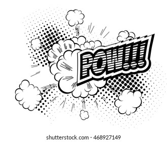¡Pow! - Burbuja del discurso cómico, caricatura