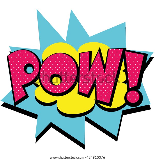 Pow Comic Speech Bubble Cartoon Stock Vector (Royalty Free) 434910376