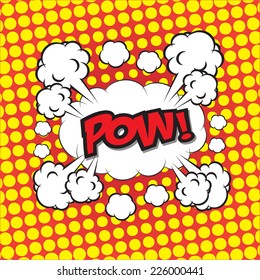 POW! comic wording for comic backgound