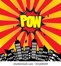 pow icon comic