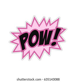 pow patch vector illustration