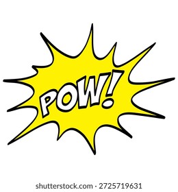 Vector de ilustración de cómic de efecto de signo de Pow