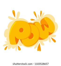 Pow speech bubble icon. Isometric of pow speech bubble vector icon for web design isolated on white background