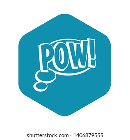 Pow, speech bubble icon. Simple illustration of Pow, speech bubble vector icon for web