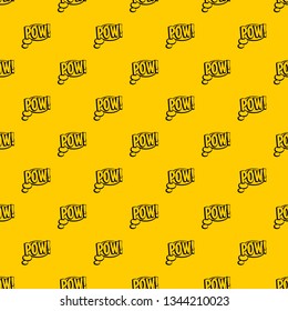 Pow, speech bubble pattern seamless vector repeat geometric yellow for any design