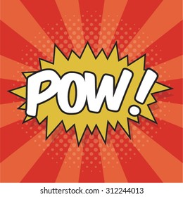 POW! Wording Sound Effect for Comic Speech Bubble