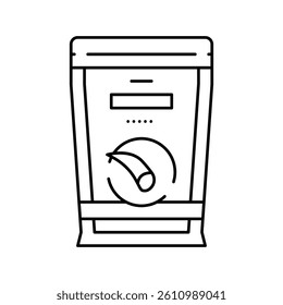 powder aloe vera line icon vector. powder aloe vera sign. isolated contour symbol black illustration
