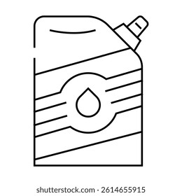 powder bag line icon vector. powder bag sign. isolated contour symbol black illustration