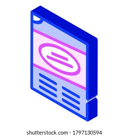paquete de bolsa de polvo vector de icono isométrico. signo de la bolsa de polvo. ilustración de símbolo aislado