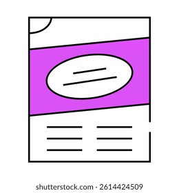 powder bag package line icon vector. powder bag package sign. isolated symbol illustration