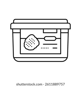powder blackberry line icon vector. powder blackberry sign. isolated contour symbol black illustration