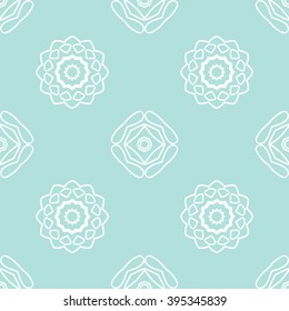 Powder Blue Seamless pattern. Seamless floral pattern.
