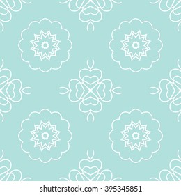 Powder Blue Seamless pattern. Seamless floral pattern.