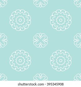  Powder Blue Seamless pattern. Seamless floral pattern.