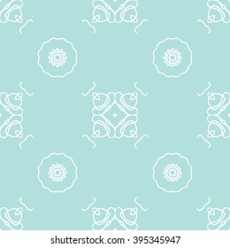 Powder Blue Seamless pattern. Seamless floral pattern.