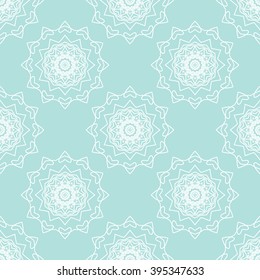 Powder Blue Seamless pattern. Seamless floral pattern.