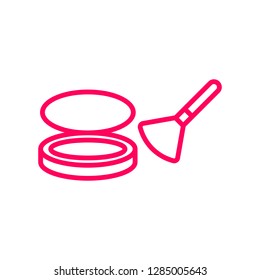 Powder box icon. Element multi color female accessories icons for mobile concept and web apps. Thin line icon for website design and development, app development. Premium icon on white background