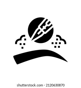 Powder Brows Glyph Icon Vector. Powder Brows Sign. Isolated Contour Symbol Black Illustration