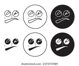 conjunto de iconos de brocas de polvo. símbolo vectorial de eliminación de tatuajes en un estilo de relleno y delineado negro.