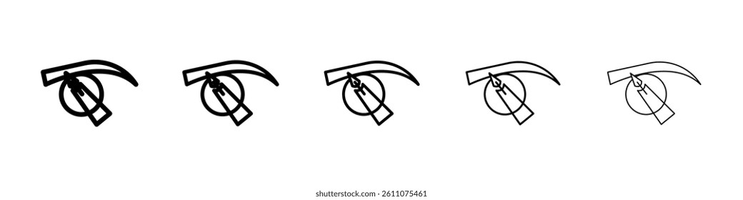 powder brows icon Symbol mark in Outline style