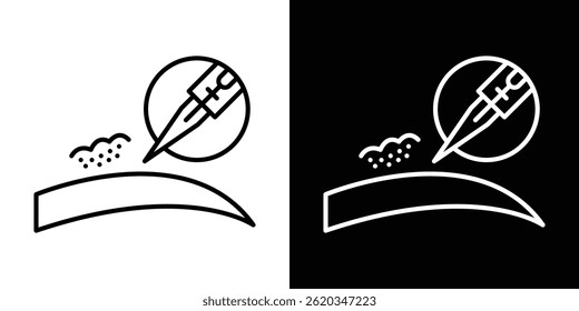 powder brows icon vector for web and mobile app. Symbol isolated.