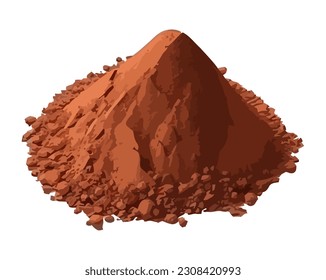 powder chocolate food icon isolated