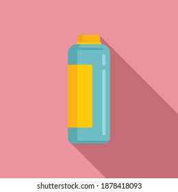 Powder cleaning bottle icon. Flat illustration of powder cleaning bottle vector icon for web design