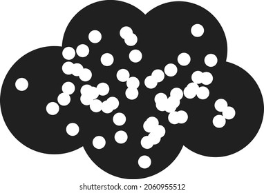 Powder Cloud vector icon. A flat illustration design of Powder Cloud icon on a white background.