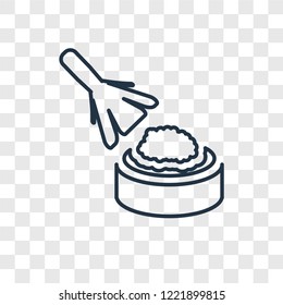 Powder concept vector linear icon isolated on transparent background, Powder concept transparency concept in outline style