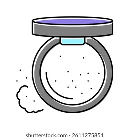 powder cosmetic color icon vector. powder cosmetic sign. isolated symbol illustration