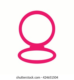 powder cosmetic mirror  pink icon