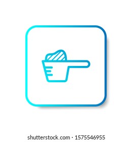 powder detergent laundry icon in outline with stripes style in gradient blue color, suitable for mobile and web UI, app button,  infographic, etc