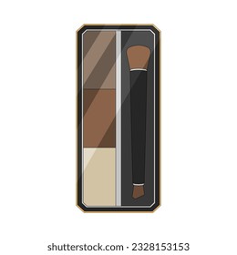 Powder eyebrow, vector illustration material.
