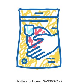 powder for hand washing doodle icon sketch vector. powder for hand washing sign. isolated symbol illustration