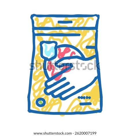 powder for hand washing doodle icon sketch vector. powder for hand washing sign. isolated symbol illustration