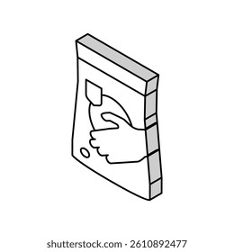 powder for hand washing isometric icon vector. powder for hand washing sign. isolated symbol illustration
