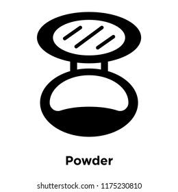 Powder icon vector isolated on white background, logo concept of Powder sign on transparent background, filled black symbol