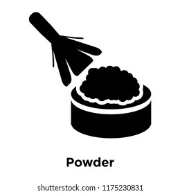 Powder icon vector isolated on white background, logo concept of Powder sign on transparent background, filled black symbol