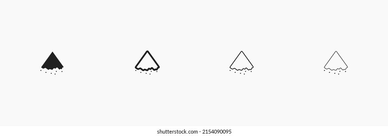 Powder line icon for medicine vector