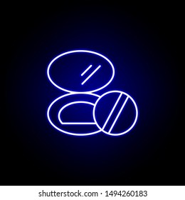 powder line neon icon. Elements of Beauty and Cosmetics illustration icon. Signs and symbols can be used for web, logo, mobile app, UI, UX on black background