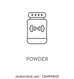 Powder linear icon. Powder concept stroke symbol design. Thin graphic elements vector illustration, outline pattern on a white background, eps 10.
