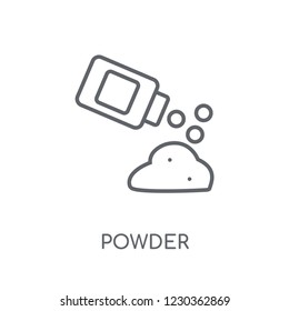 powder linear icon. Modern outline powder logo concept on white background from Hygiene collection. Suitable for use on web apps, mobile apps and print media.