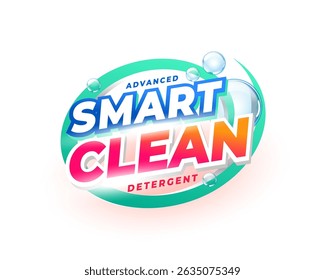 powder or liquid detergent label for brand advertisement vector