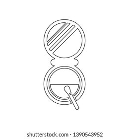 Powder for make-up icon. Element of beauty salon for mobile concept and web apps icon. Outline, thin line icon for website design and development, app development