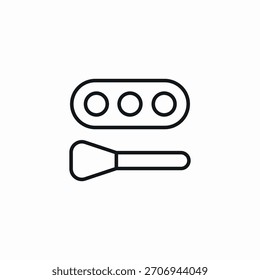 powder makeup set icon sign vector
