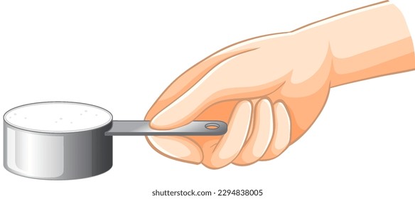 Powder in Measuring Cup illustration